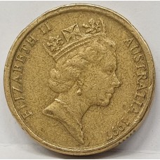 AUSTRALIA 1997 . TWO 2 DOLLARS COIN . ERROR . OFF CENTRE FLAN